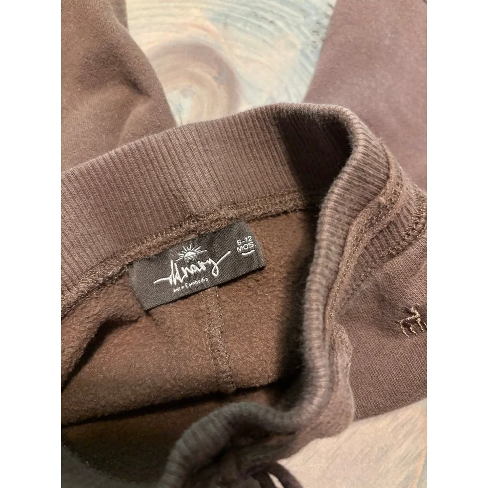 old navy Baby Knit Sweatpants Drawstring Waist Brown Neutral Casual 6-12 Months